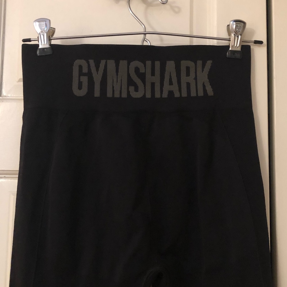 Gymshark Black High-Waist Leggings with Logo Waistband